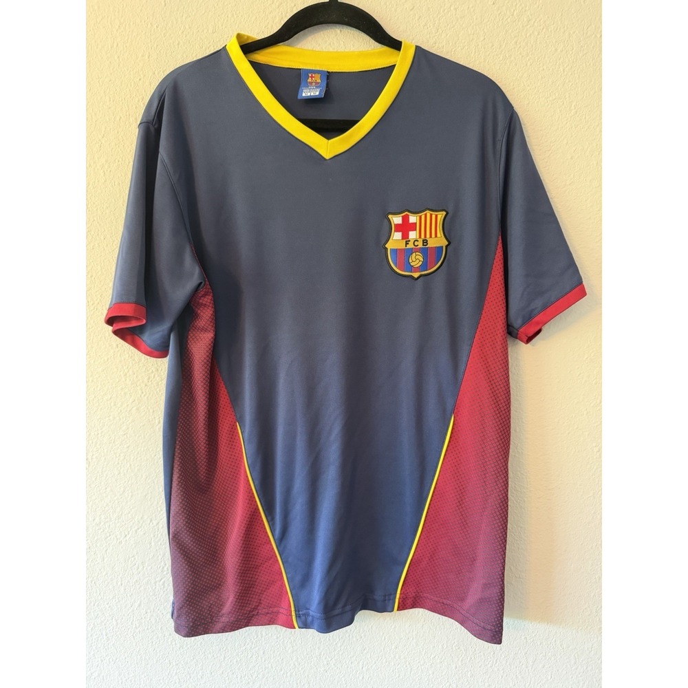 VINTAGE FC Barcelona Football Club Jersey Shirt Adult Medium Blue Soccer